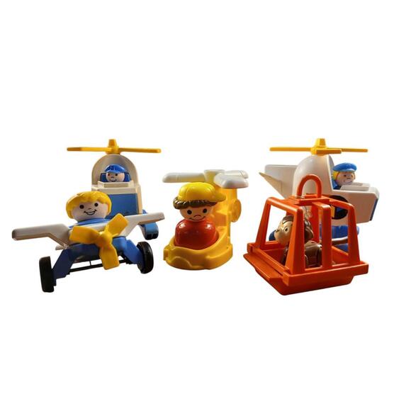 Fisher-Price Other - ​Fisher-Price Vintage Aviation Lot / Hélicos & Avions 1978-1998 + 5 Figures